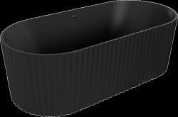 MEXEN - Paola volně stojící vana reliéf 170 x 80, černá mat bez krytky přepadu a zátky (52721708071-SS)