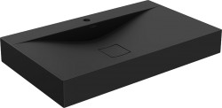 MEXEN - Poli umyvadlo na desku litý mramor 1/O 80 x 48, černá (23028071)