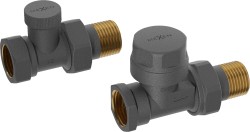 MEXEN - Přímé radiátorové ventily, antracit (W902-000-66)