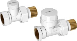 MEXEN - Přímé radiátorové ventily, bílá (W902-000-20)