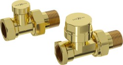 MEXEN - přímé radiátorové ventily, zlatá (W902-000-50)