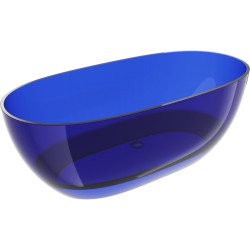 MEXEN - Pure sapphire volně stojící vana transparentna 170 x 80, korek chrom (58071708016)