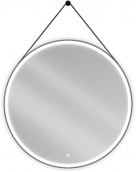 MEXEN - Reni zrcadlo s osvětlením, 100 cm, LED 6000K, černý rám (9812-100-100-611-70)