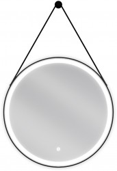MEXEN - Reni zrcadlo s osvětlením, 60 cm, LED 6000K, černý rám (9812-060-060-611-70)