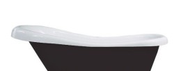 MEXEN - RETRO Volně stojící vana 170x75, bílo-černá, zátka sifonu chrom (53251707575)
