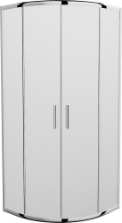 MEXEN - Rio čtvrtkruhový sprchový kout 90x90, mražené sklo, chrom (863-090-090-01-30)