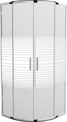 MEXEN - Rio Sprchový kout 90x90, sklo proužky, chrom (863-090-090-01-20)