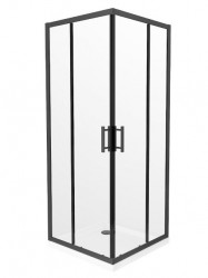 MEXEN - Rio sprchový kout čtverec 80x80, průhledná, černá (860-080-080-70-00)