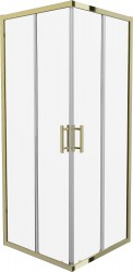 MEXEN - Rio sprchový kout čtverec 90 x 90, transparent, zlatá  (860-090-090-50-00)