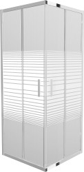 MEXEN - Rio sprchový kout čtverec 90x90 cm proužky, chrom (860-090-090-01-20)