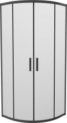 MEXEN - Rio sprchový kout čtvrtkruh 80 x 80, dekor, černá (863-080-080-70-30)
