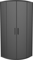 MEXEN - Rio sprchový kout čtvrtkruh 80 x 80, grafit, černá (863-080-080-70-40)