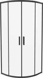 MEXEN - Rio sprchový kout čtvrtkruh 80 x 80, transparent, černá (863-080-080-70-00)