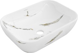 MEXEN - Rita umyvadlo na desku 45 x 32, bílý kámen (21084581)