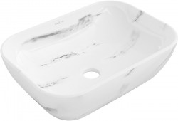 MEXEN - Rita umyvadlo na desku 45 x 32, bílý kámen (21084582)