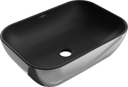 MEXEN - Rita umyvadlo na desku 45 x 32, černá mat/stříbrná (21084574)