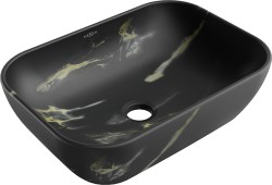 MEXEN - Rita umyvadlo na desku 45 x 32, černý  kámen (21084588)