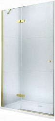 MEXEN - Roma sprchové dveře křídlové 100, transparent, zlatý se stěnovým profilem (854-100-000-50-00)