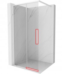 MEXEN - ROX montážní sada pro jedny posuvné dveře, bílá (8C0-03-20)