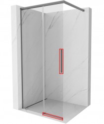 MEXEN - ROX montážní sada pro jedny posuvné dveře, grafit metal (8C0-03-95)