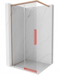 MEXEN - ROX montážní sada pro jedny posuvné dveře, kartáčovaná měď (8C0-03-65)