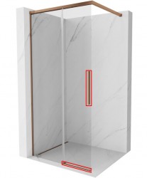 MEXEN - ROX montážní sada pro jedny posuvné dveře, růžové zlato (8C0-03-60)