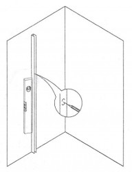 MEXEN - ROX nástěnná lišta 200 cm 1 ks, grafit kartáčovaná (8C0-00-66)