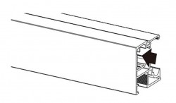 MEXEN - ROX profil vodicí lišty 120 cm, chrom (8C0-06-120-01)