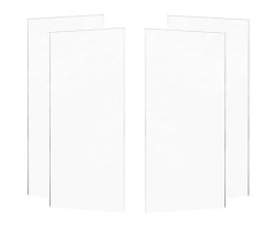 MEXEN - ROX sklo 2D (2s+2d) 160x150 cm 8mm, trans. (8C9-160-002-00-00)