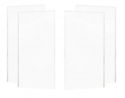 MEXEN - ROX sklo 2D (2s+2d) 180x150 cm 8mm, trans. (8C9-180-002-00-00)