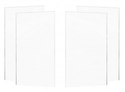 MEXEN - ROX sklo 2D (2s+2d) 190x150 cm 8mm, trans. (8C9-190-002-00-00)