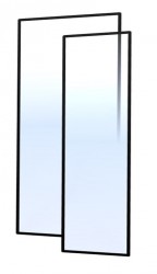 MEXEN - ROX sprchové dveře (s+d) 160x200 cm 8mm, okraj, levé (8C2-160-000-00-70-L)