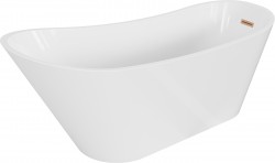 MEXEN/S - Alta volně stojící vana 170 x 75, bílá, sifon a přepad měď kartáčovaná (52141707500-65)