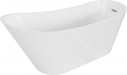 MEXEN/S - Alta volně stojící vana 170 x 75, bílá, sifon a přepad nikl kartáčovaná (52141707500-97)