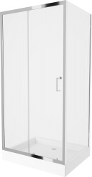 MEXEN/S - Apia Sprchový kout 100x80, transparent, chrom + vanička Rio (840-100-080-01-00-4510)