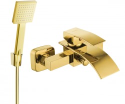 MEXEN/S - Aries R45 vanová baterie s příslušenstvím, zlato (74483R45-50)
