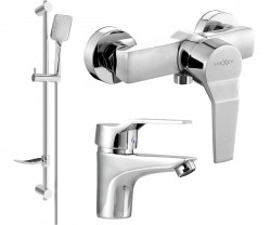 MEXEN/S - Caro DF62 SET sprchová a umyvadlová baterie, chrom (746604DF62-00)