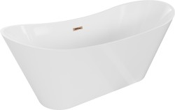 MEXEN/S - Celia vana volně stojící 170 x 75, bílá, sifon a přepad růžové zlato (52331707500-60)