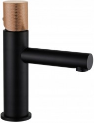 MEXEN/S - Elba One umyvadlová baterie, černá/růžové zlato (74101-76)