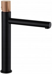 MEXEN/S - Elba One umyvadlová baterie, černá/růžové zlato (74111-76)