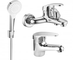 MEXEN/S - Erica R05 Set umyvadlové a vanové baterie s příslušenstvím, chrom (746403R05-00)