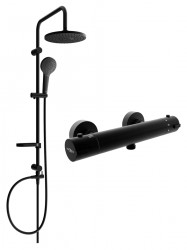 MEXEN/S - Erik sprchový sloup včetně sprchové termostatické baterie Kai, černá (77100205-70)