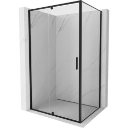 MEXEN/S - Exo sprchový kout dveře křídlové 115 x 80, transparent, černá (819-115-080-70-00)