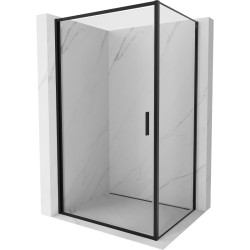 MEXEN/S - Exo sprchový kout dveře křídlové 95 x 85, transparent, černá (817-095-085-70-00)