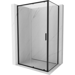 MEXEN/S - Exo sprchový kout, posuvné dveře 150 x 70, transparent, černá (8151-150-070-70-00)