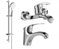 MEXEN/S - Fabia DB05 Set umyvadlové a vanové baterie s příslušenstvím, chrom (746503DB05-00)