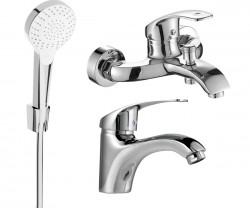 MEXEN/S - Fabia R05 Set umyvadlové a vanové baterie s příslušenstvím, chrom (746503R05-00)