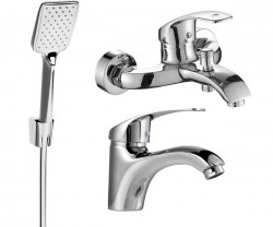 MEXEN/S - Fabia R62 Set umyvadlové a vanové baterie s příslušenstvím, chrom (746503R62-00)