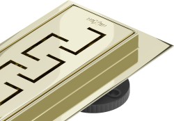 MEXEN/S - Flat 360° M15 podlahový žlab otočný 80, zlatý (1524080-40)