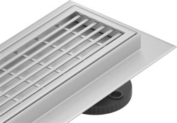 MEXEN/S - Flat 360° M33 odtokový žlab otočný 80, nerez (1033080-40)